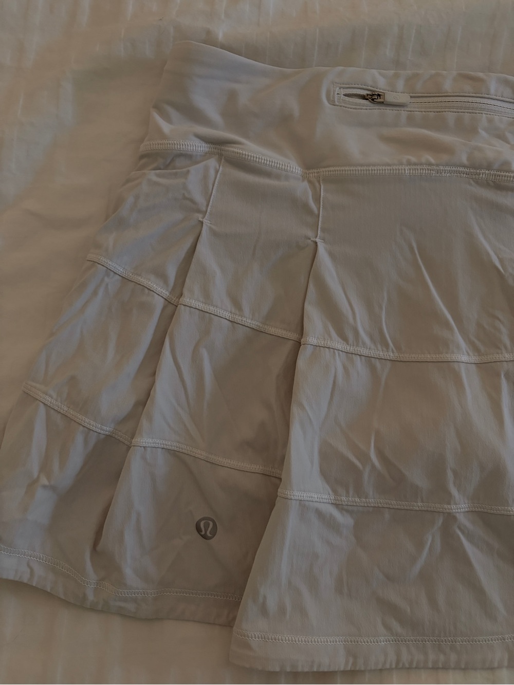 lululemon white pace rival skirt